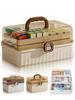 [Featured In Magazines! 3-Tier Organization] First Aid Kit, Medicine Box, Large Capacity, Stylish, Cute, Medicine Case, Storage Box, Small Item Contai