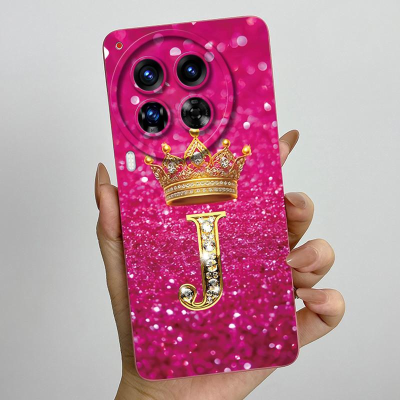 Camon30 Phone Case For Tecno Camon 30 Pro Premier 5G Casing Crown Letters Liquid Silicone Protection Back Cover Anti Slip Funda