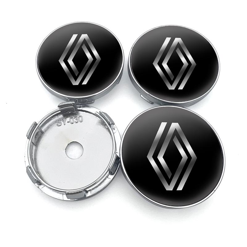 4pcs 56/60mm Car Wheel Center Hub Cap Rim Cover Emblem Stickers For Renault DUSTER Megane 2 3 Clio 4 Captur Kadjar Fluence