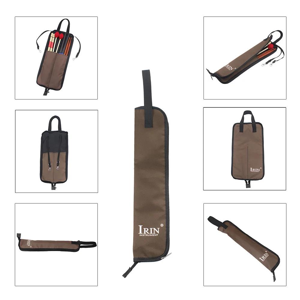 IRIN Drum Stick Bag Oxford Cloth Drumstick Thicken Case Waterproof Handbags Carrying Strap Percussion Instrument Accessories