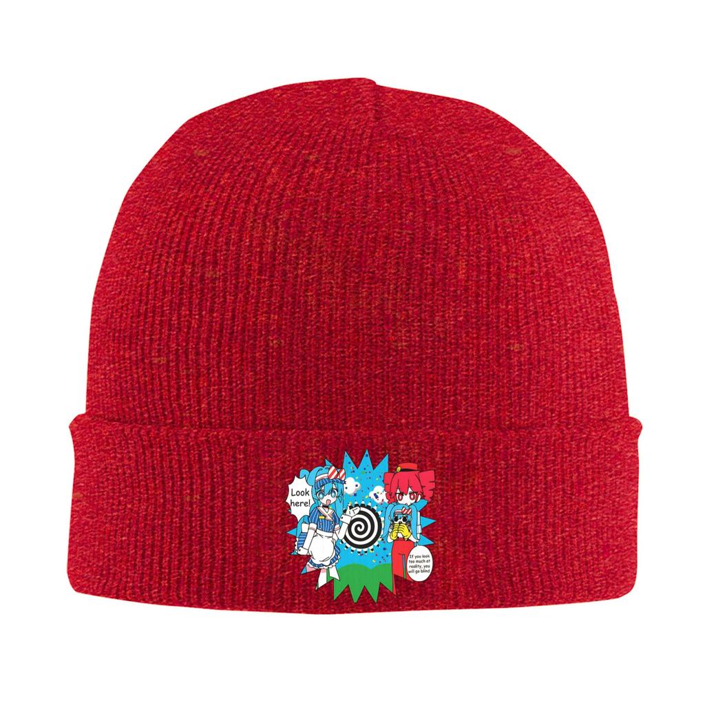 Triple Baka Kasane Teto  Beanie Hats  Bonnet Hats Adult Unisex Y2K Cool Kpop Knitting Hat Winter Custom Warm Caps