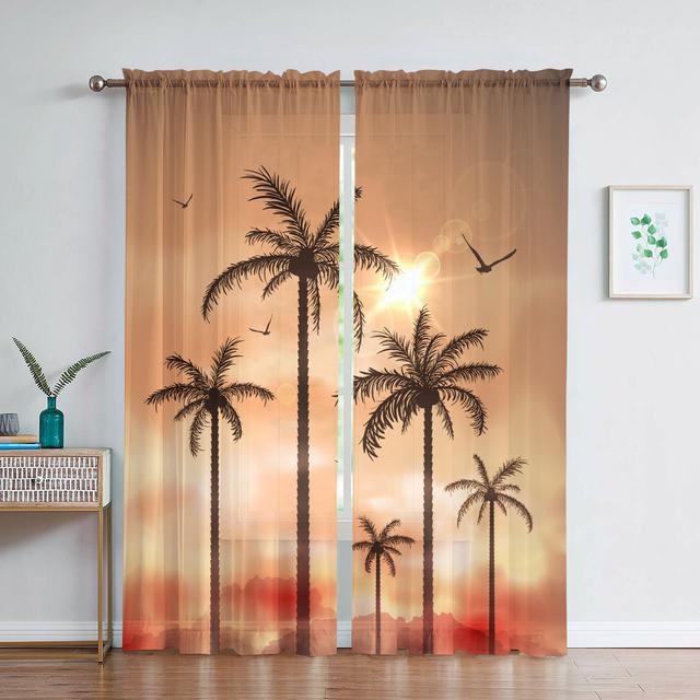 Weißer Stein Lila Rose Floral Sheer Voile Vorhang für Wohnzimmer Schlafzimmer Küche Fenster Dekor Geometrische Blumen Tüll Vorhänge