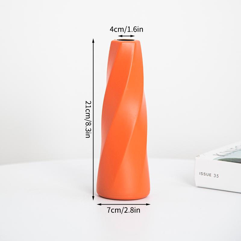 Nordic Minimalism Flower Vase Plastic Vase Dining Table Decorations Creative Plant Bottle Living Room Container Ornament