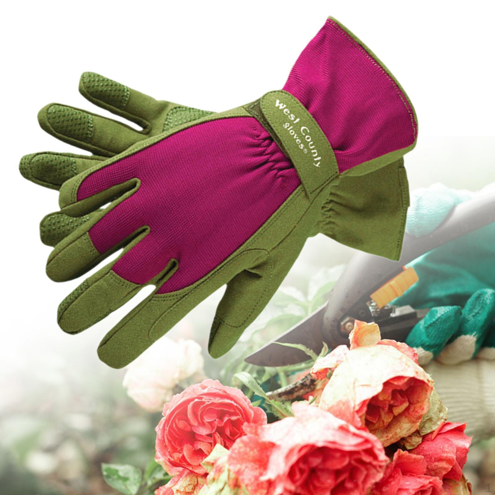 

Перчатки для обрезки роз Садовые Оксфордские Противоскользящие Подарок фермеру для посадки Green Pink