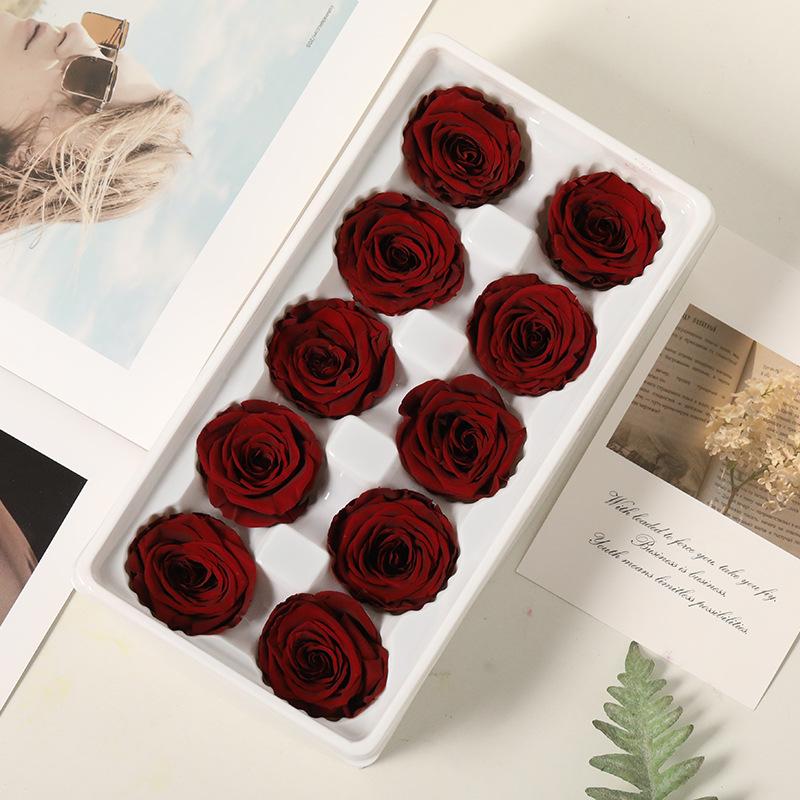 Grade B 3-4 Roses 10 Flowers Dried Flowers Unicorn Valentine's Day DIY Gift Box Material Pack Immortal Flower Bouquet