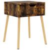 Vidaxl Nightstand, Smoked Oak, 40X40X56 Cm