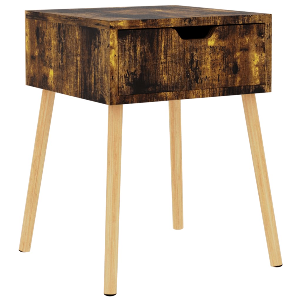 Vidaxl Nightstand, Smoked Oak, 40X40X56 Cm