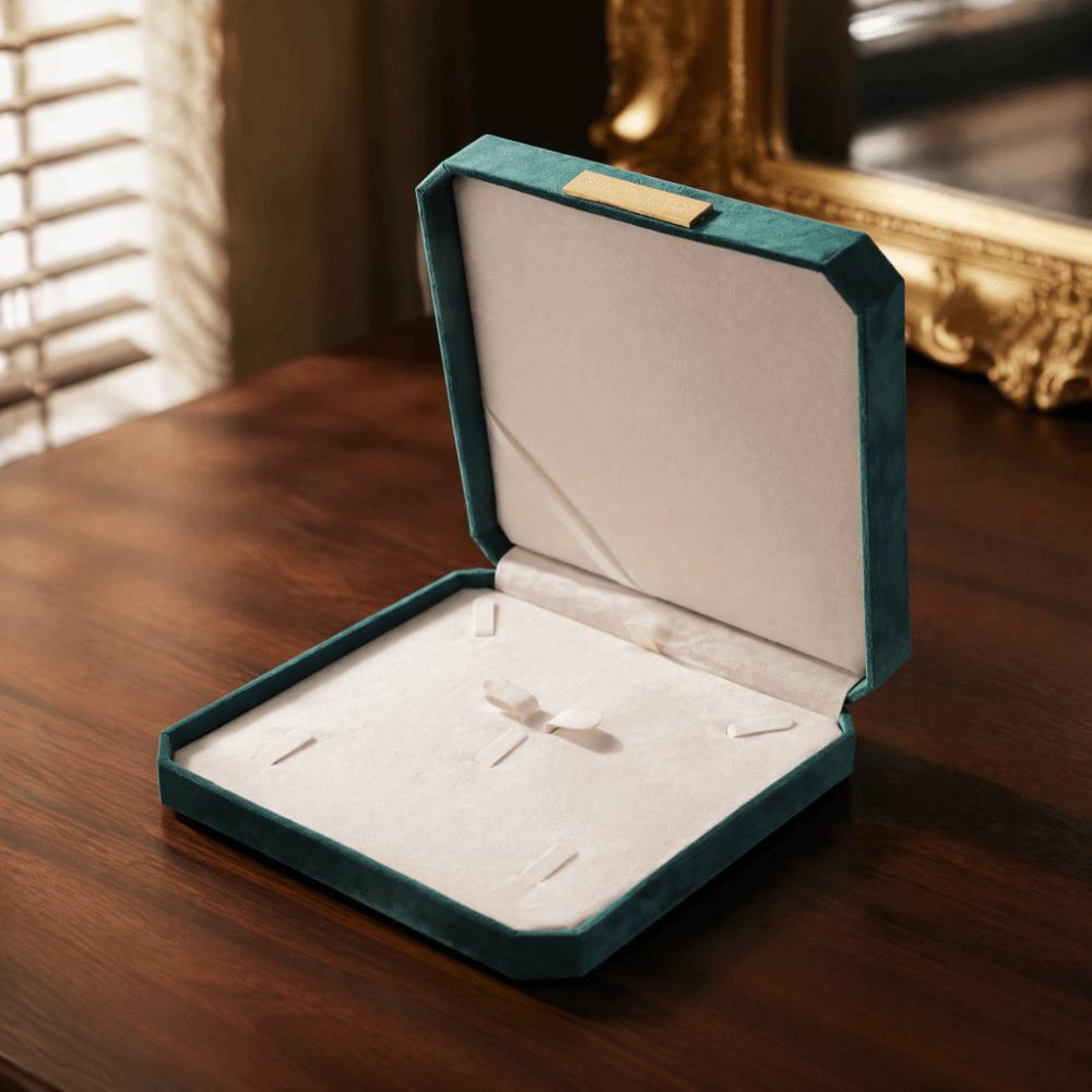 Large Capacity Jewelry Set Box Suede Like Material Suede Like Jewelry Box Display Use