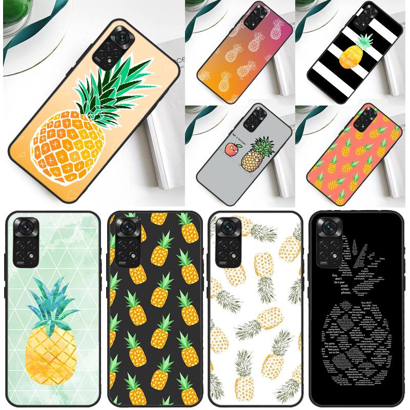 Summer Fruit Pineapple Case For Xiaomi Redmi Note 12 11 10 9 8 Pro 9S 10S 11S 12S Redmi 12C 9A 9C 10A 10C Coque