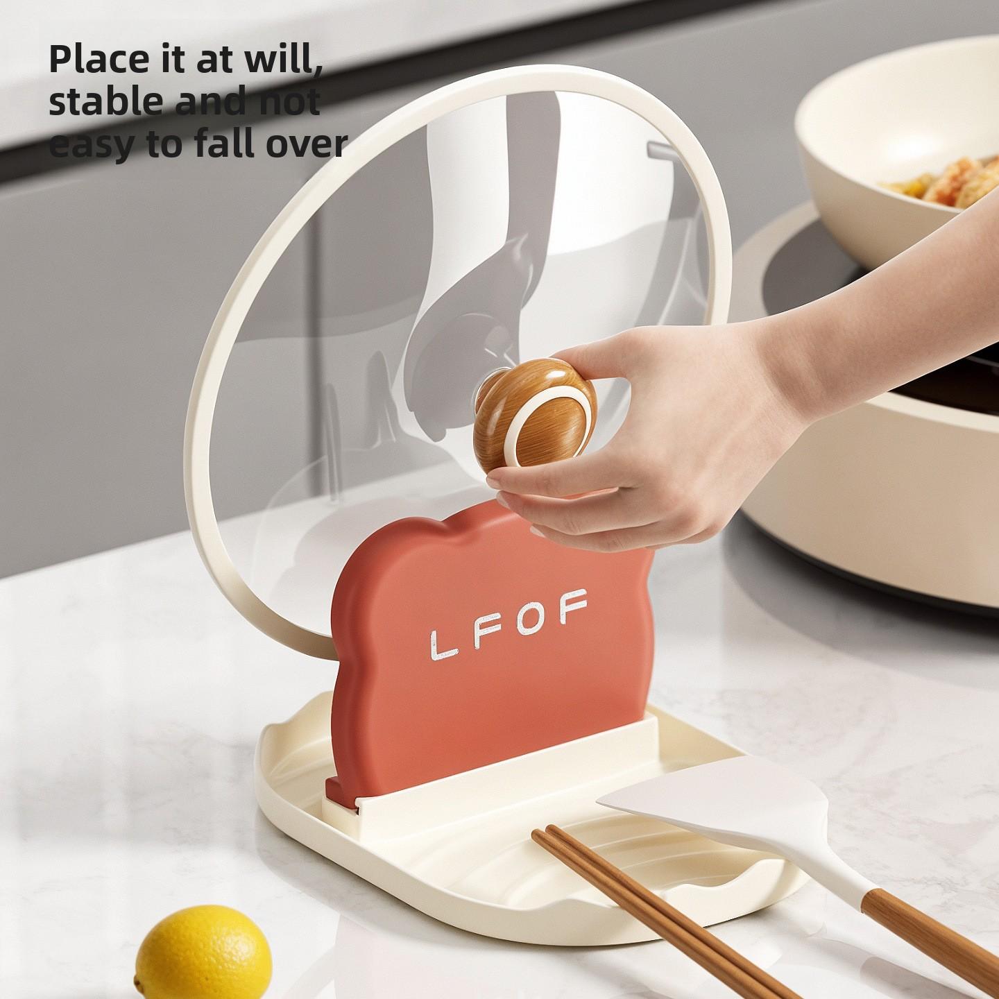 Kitchen Household Spatula Countertop Drainer Pot Lid Storage Rack красный 639₽