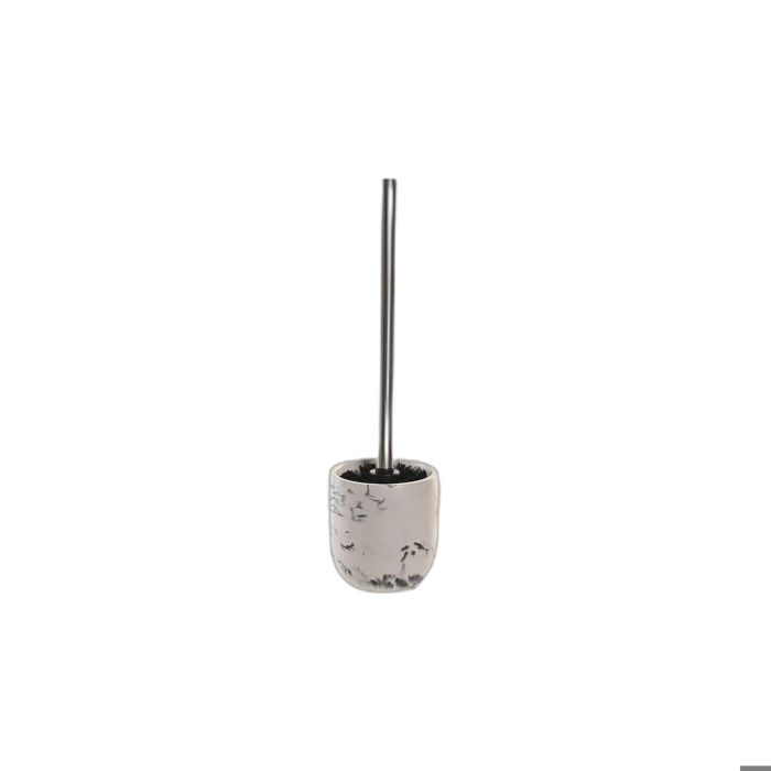 Brosse De Salle De Wc - DKD Home Decor - Ciment - Bambou - Blanc - Design Moderne