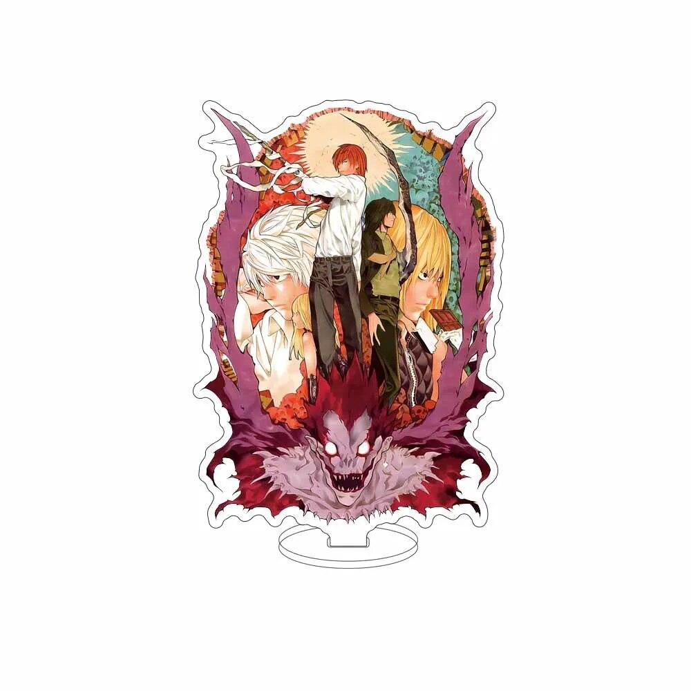 

Death Note L на корточках, акриловая подставка, мультяшная фигурка Ягами Лайт, MisaMisa, аниме, модель, держатель для тарелок, настольные аксессуары, подарок для фанатов 16