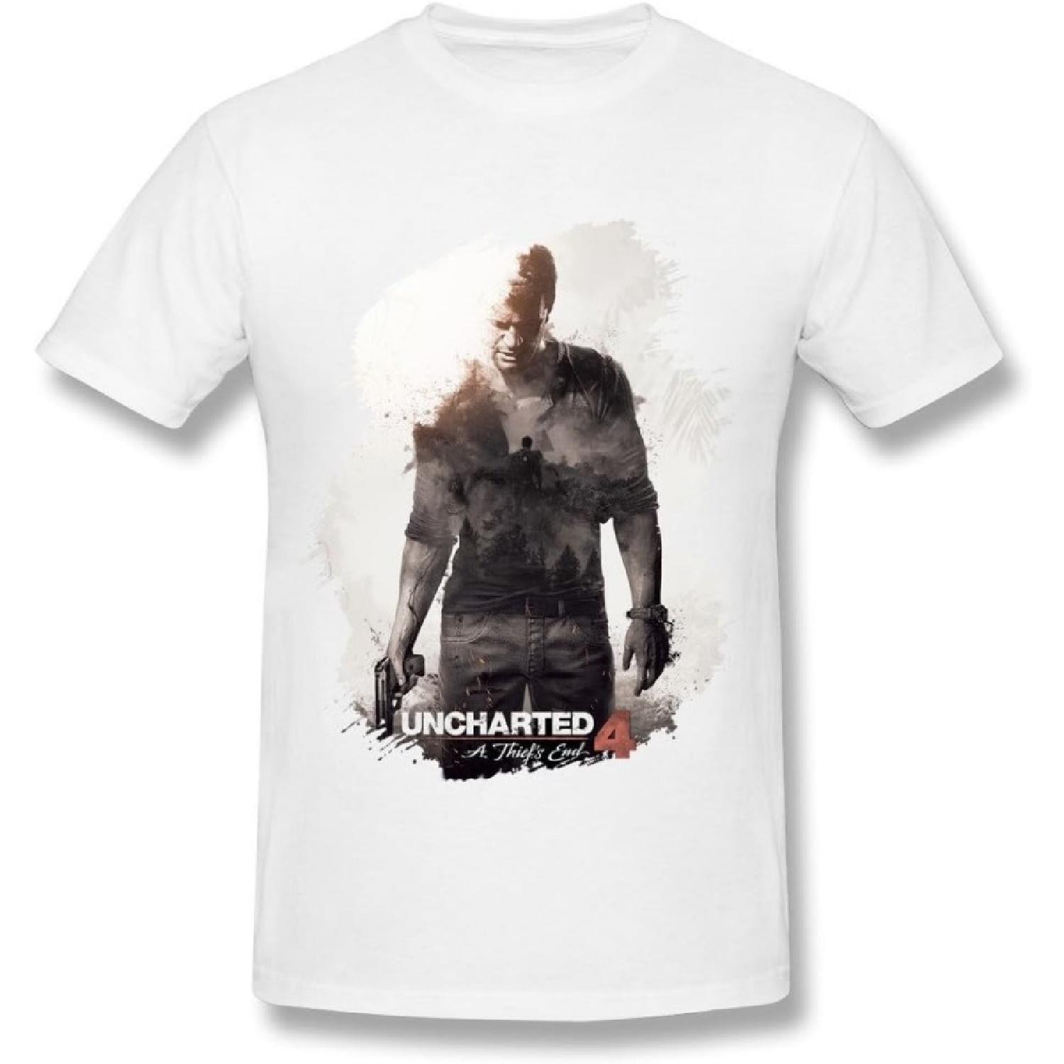 Kazzar Men s Cool Uncharted 4 A Thief s End Art T Shirt M XXXXXL белый