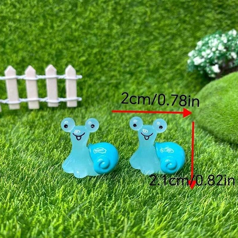 10 Pezzi Luminescenti Lumaca Mini Statuetta Micro Paesaggio Decorazione Casa Accessori Giocattolo