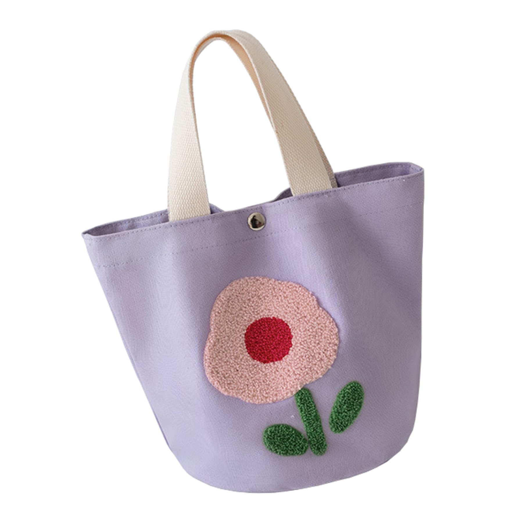

Lutesa Women s Canvas Tote Bag, Handbag, Lunch Bag, Lightweight, Cute, Perfect for Outings, Gift (Purple)