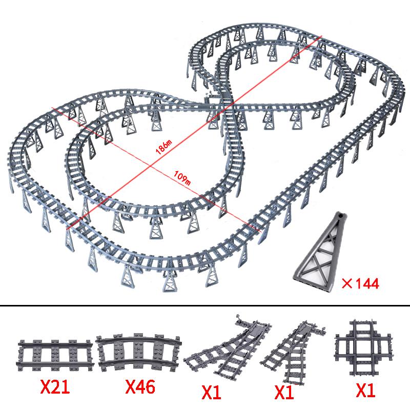 KAZI High-Tech Kreativní Město Nádraží Kolejnice Power Function Stavebnice Cihly DIY Dětské Vlaky Hračky Dětské dárky