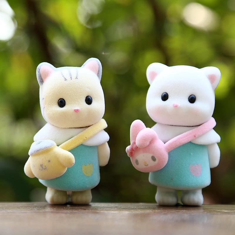 Action Families Sylvanian Figure Model Flocked Animal Toy For Home Gift Decor