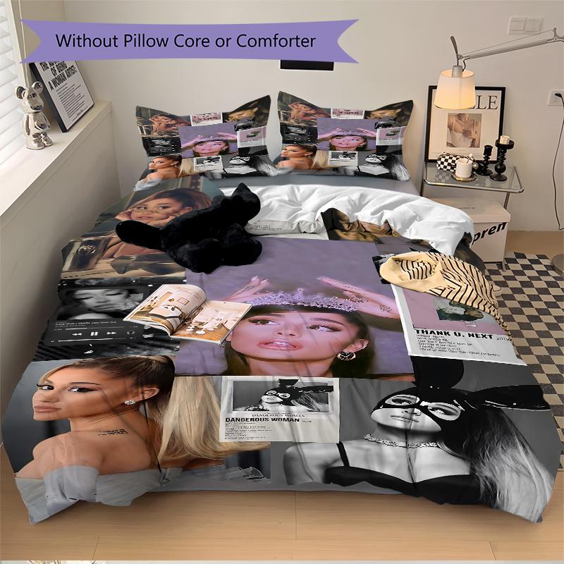 3Pcs Music Artistry Ariana Grande Bedding Sets For All Sizes New 3D Printed Bed Cover Comforter Duvet Cover Pillowcase Bedroom Decoration