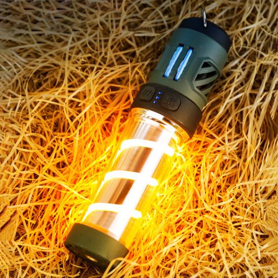 Outdoor Camping Light with Tripod Repellent Tablets 5 Modes Adjustable USB Rechargeable Multifunction LED Flashlight Lantern Tent Hanging Lamp