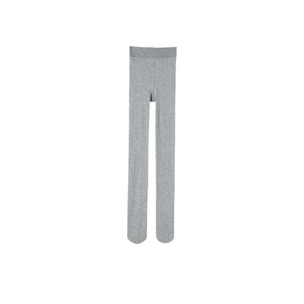 Little Ono Women's Gray Knit Slimming Base Layer Pantyhose - Spring Outerwear, Miu Style, Slim Waist.