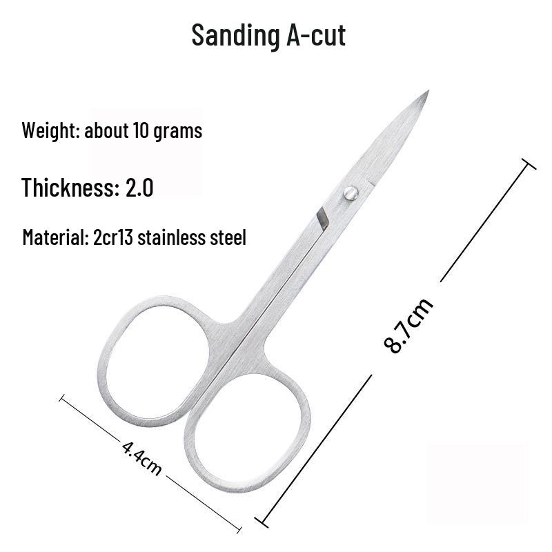 Stainless Steel Nose & Eyebrow Scissors: Pointed & Round Tips, Various Styles for Beauty & Makeup Needs