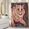 Funny Dogs Playing Poker Shower Curtain,Vintage Dog Art Waterproof Polyester Fabric Bath Curtain,Humorous Bathroom Decor for