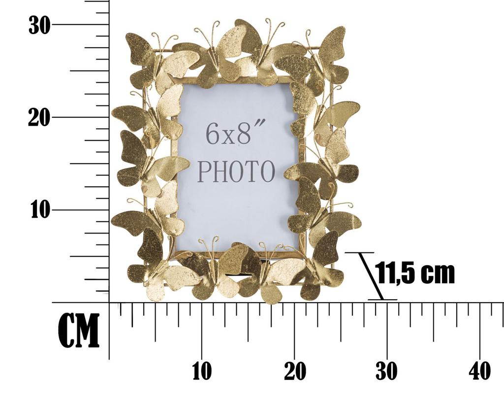 Ramă Foto Fluture Glam Cm 28X11,5X30,5 (Dimensiuni Interioare Cm 15X20)