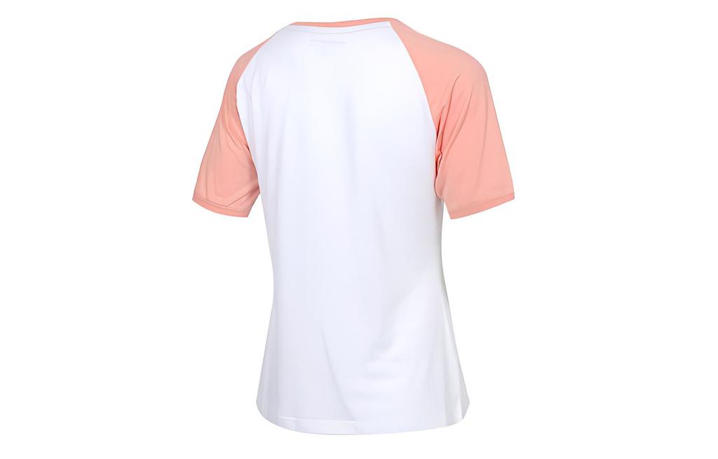 Adidas Neo T Shirts Women's White Pink Crew Neck Moderate Straight Fit DW7949