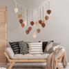 Boho Home Decoration Macrame Tapestry Macrame Leaf Feather Wall Hanging Decor for Living Room Bedroom Boho Wall Art Home Decor