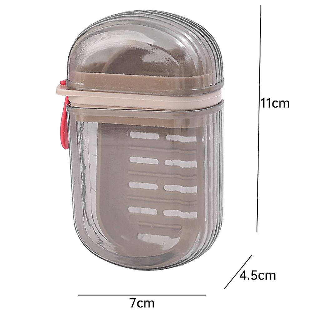 

1-5 шт. Портативный мыльница, герметичный поддон для слива в ванную комнату, прозрачная мыльница с крышкой для кемпинга и путешествий 11x7x4.5cm