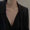 Light luxury niche necklace for women, 2024 new trendy long design sweater chain, autumn and winter high-end feel, elegant match