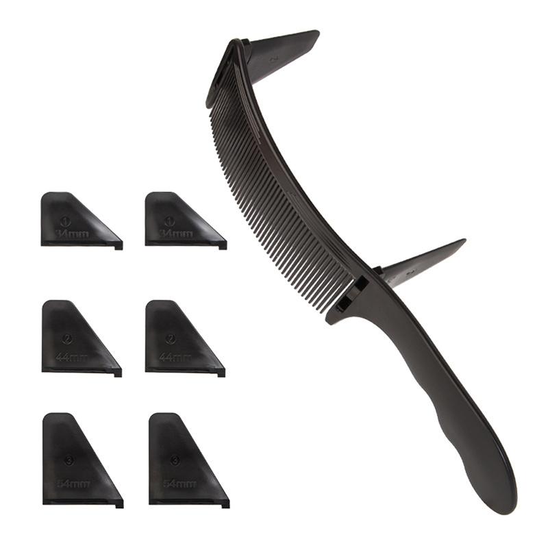 Professioneller Friseur-Haarschneidekamm mit gebogenem Positionierungs-Kamm, verstellbar, S-Bogen-Design