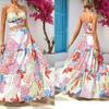 Set Gonna Lunga con Spalline Moda Stampa Estiva 2025 Europa & America Transfrontaliero Amazon per Donna