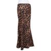 Women's Summer Fashion Temperament Classic Leopard Print Retro Casual All-in-one Long Skirt
