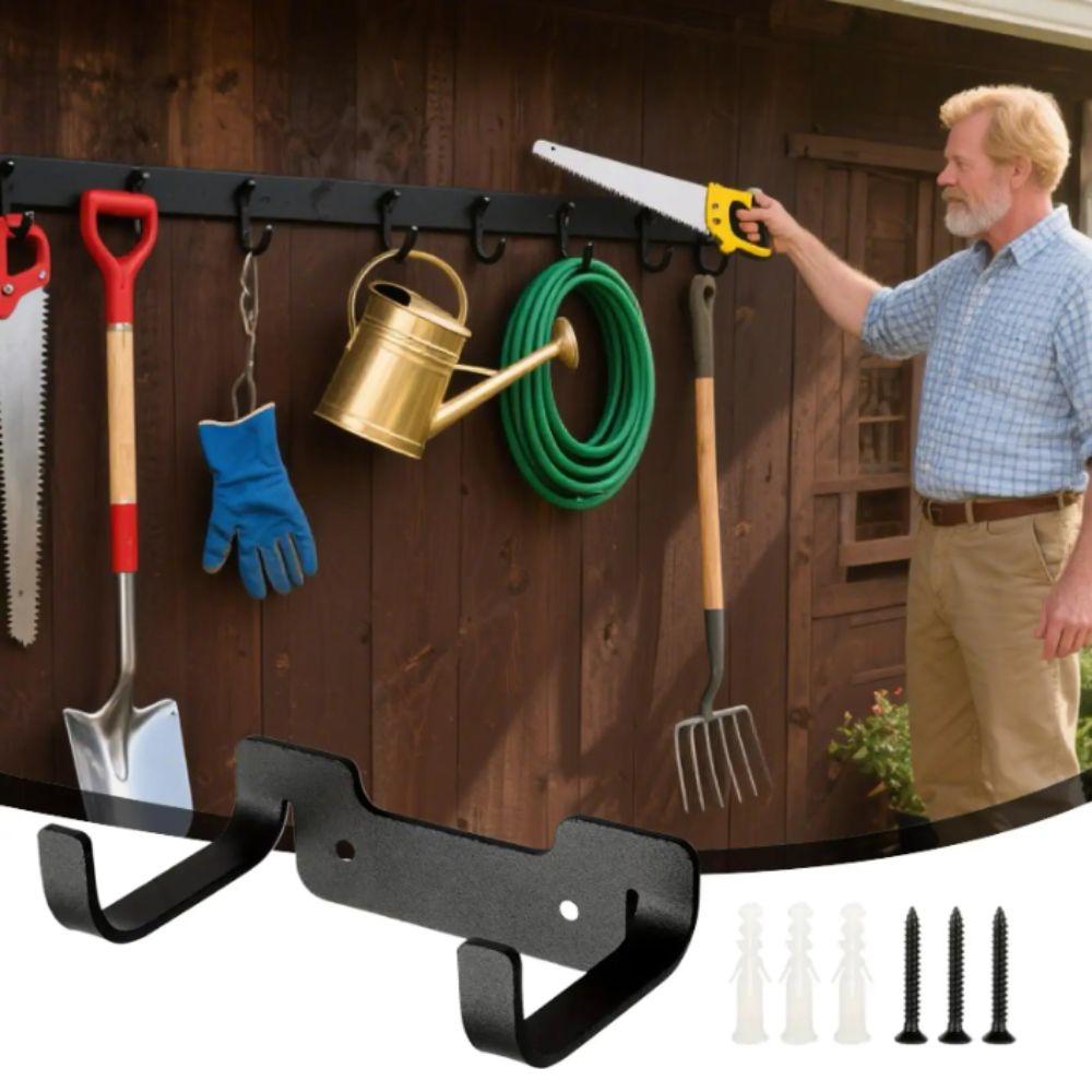 Metal Wall Bracket Wall Mount Hanger Space Saving Trimmer Rack Garage Organizer Kitchen Basement