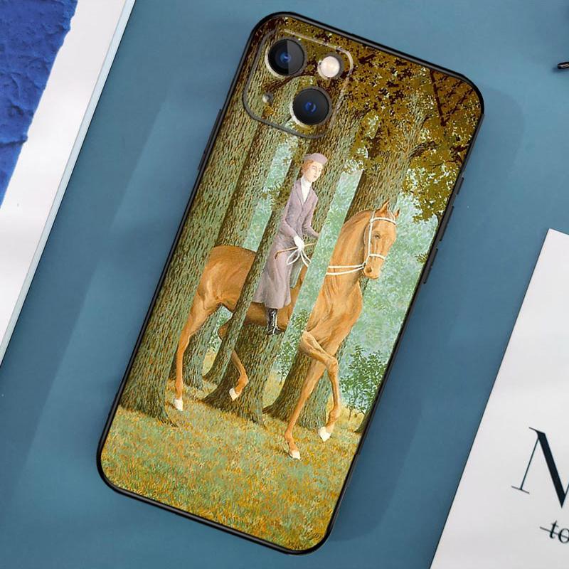 Rene Magritte Phone Case For iPhone 15 13 12 11 14 Pro Max Mini X XR XS MAX SE 2020 7 8 Plus Back Cover