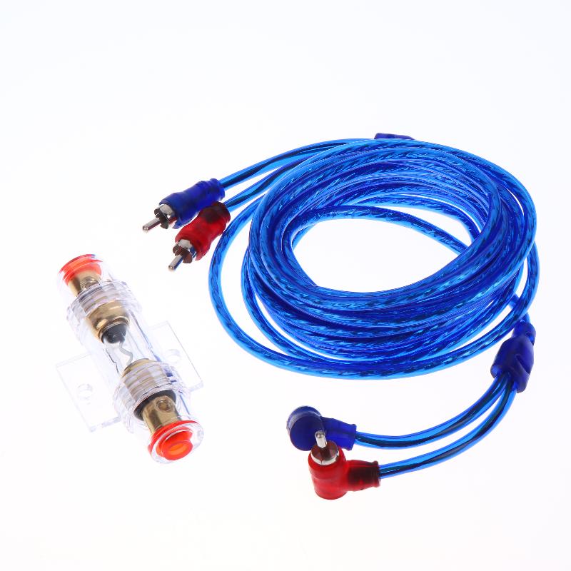 Car Amplifier Wiring Kit 1 Set for Subwoofer Audio System Installation Efficient Signal Transmission for Crystal Clear Bass Output
