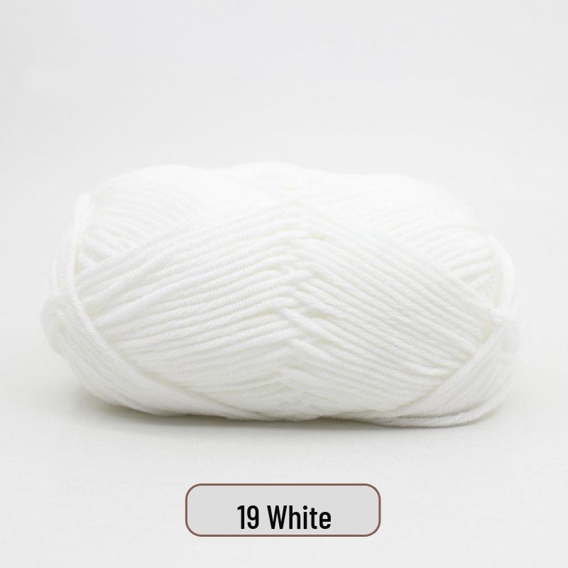 5-Strand Milk Cotton Yarn Scarf & Hand-Knitted Hat Yarn - Baby Soft, Medium Thickness, Free Shipping