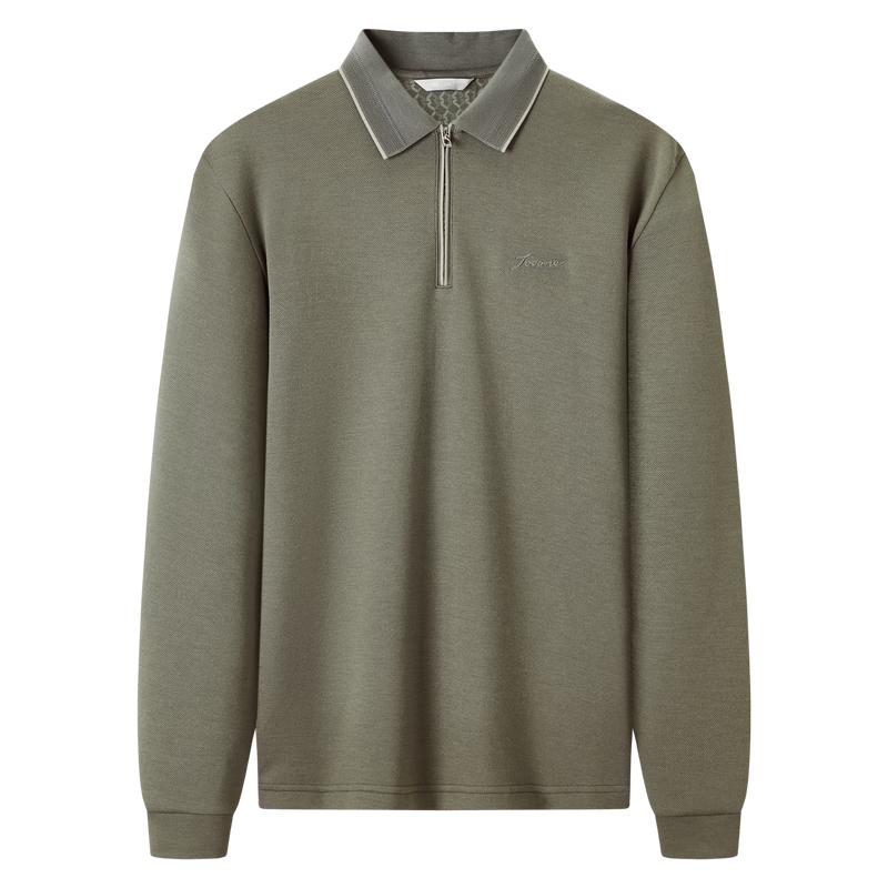 Joeone Men s Autumn/Winter Soft Long Sleeve Polo Shirt L