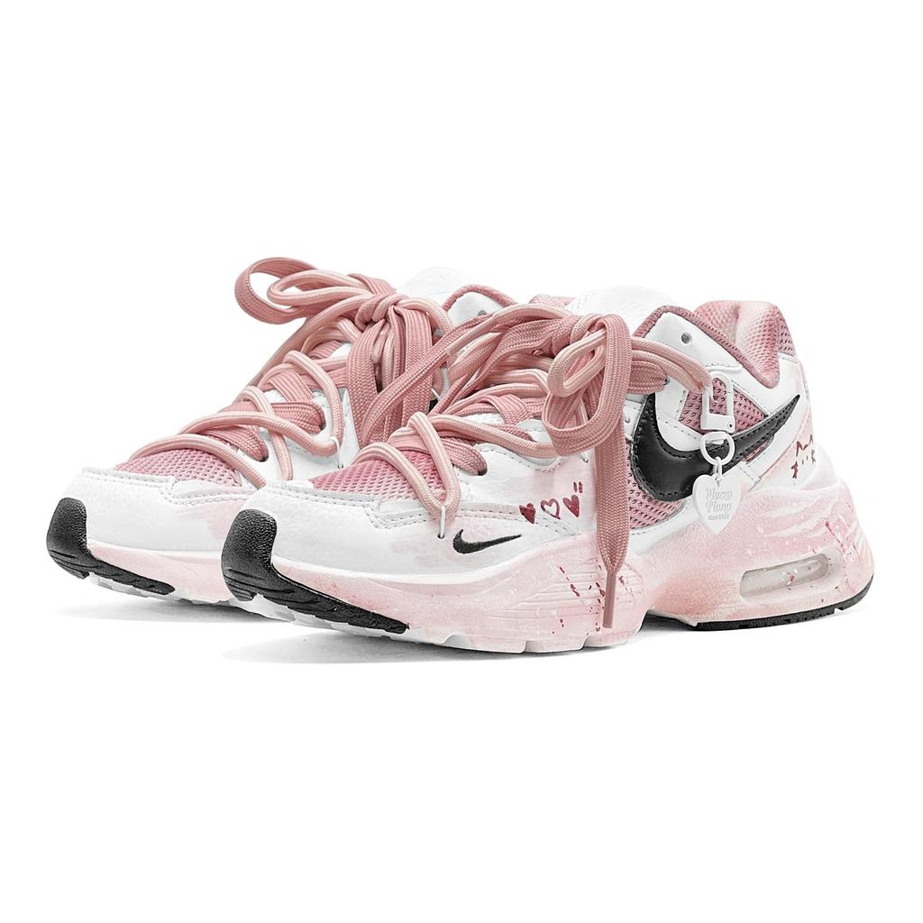 Nike Air Max Fusion Abrasion Resistant Low Top Running Shoes Women's Peach Pink CJ1671-100(TeamS2-S-BOX)