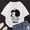 Mafalda Kawaii Graphic Print T-shirt Women Harajuku Aesthetic Pink Tops Y2k Casual Tshirt 2026 Newest Summer Fashion Female T Shirt