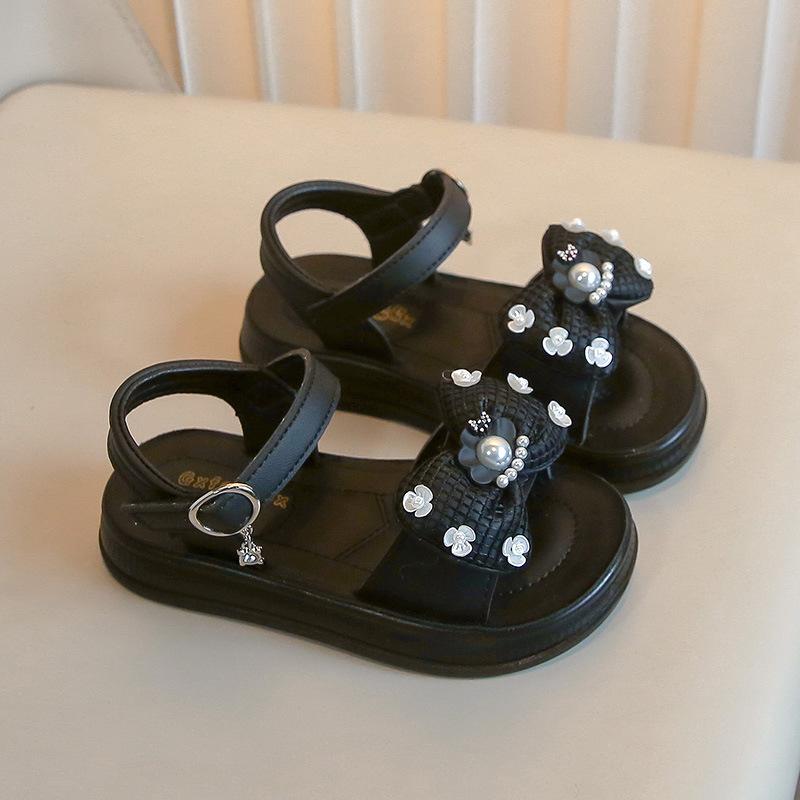 Girls Sandals Princess Shoes Fashion Schoolgirl Sandals Cartoon Cute Performance Shoes One-word Sandals 2025 Summer