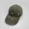 Ripped Wind Embroidery Letters Solid Color Baseball Cap Men'S And Women'S Retro Street Versatile Sunshade Cap