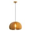 60cm Vintage Pumpkin Pendant Lamp with 3-Color Dimming and Adjustable Arm
