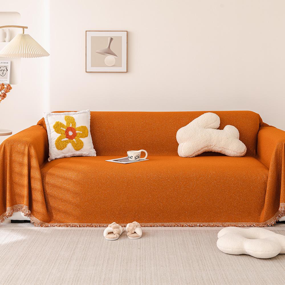 Housse de canapé en velours à boucle, serviette quatre saisons universelle antidérapante, nouvelle housse de siège en tissu anti-rayures épaissie