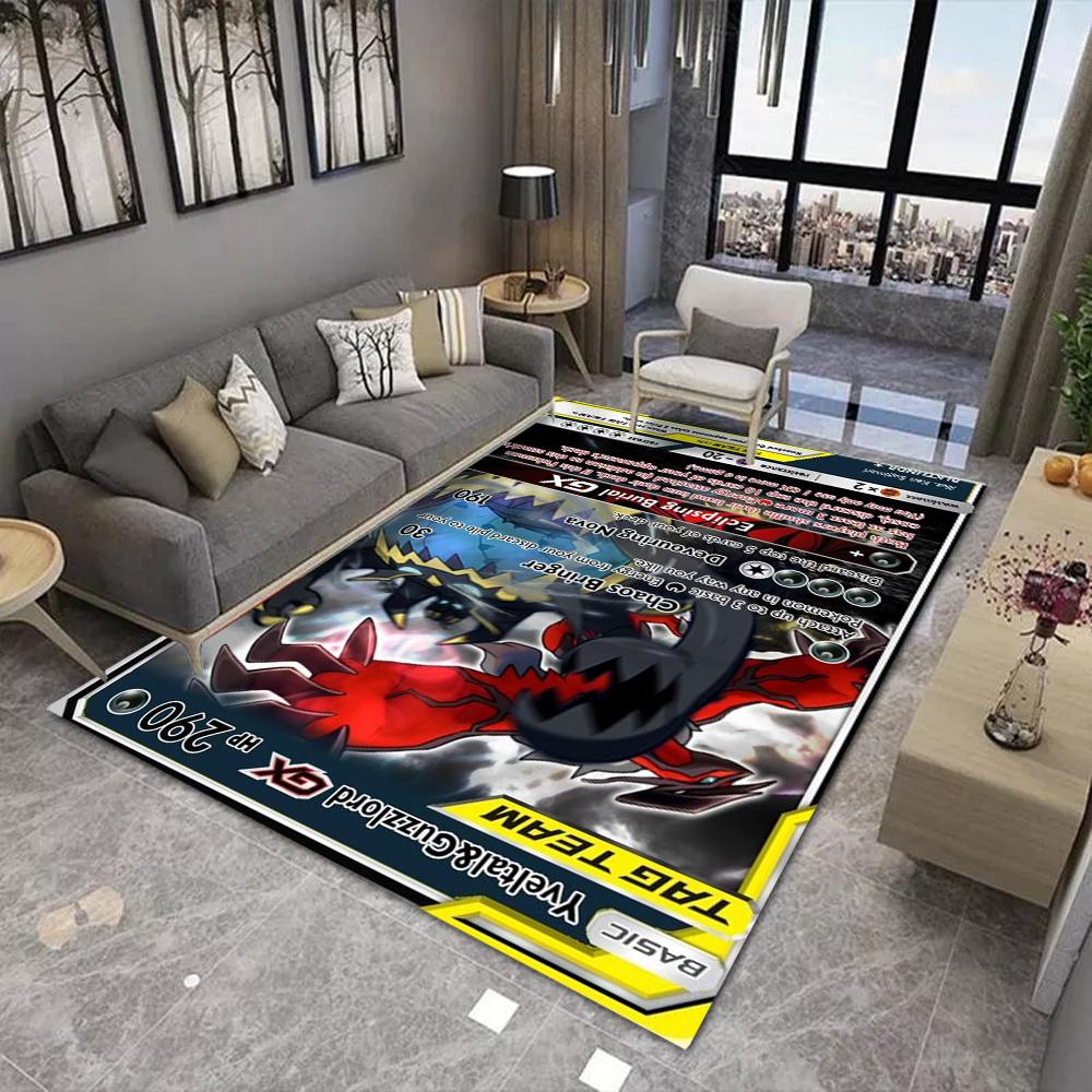Anime Card Themed Carpet for Living Room Bedroom Kid's Room NonSlip Playmat Balcony Lounge Sofa Rug Gift Idel