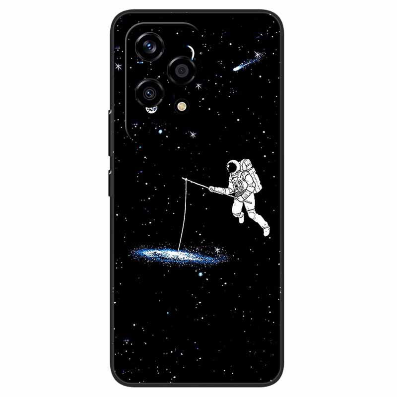 For Honor 200 Lite Case Animlas Painted Cool Silicon Black Soft Bumper for Honor 200Lite Phone Cases Wolf Cartoon TPU Shells Bag