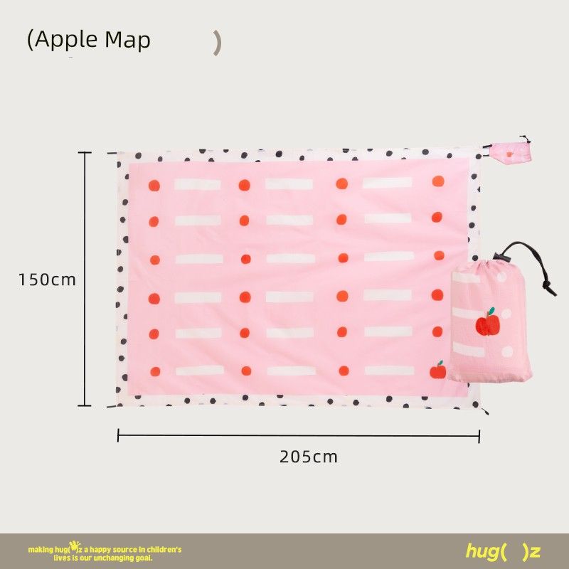 

Hugz Picnic Mat Portable Foldable Outdoor Camping Picnic Mat Outing Spring Outing Moisture Proof Pad Crawling Mat Beach Mat Apple Maps-Pocket picnic mat 205*150cm