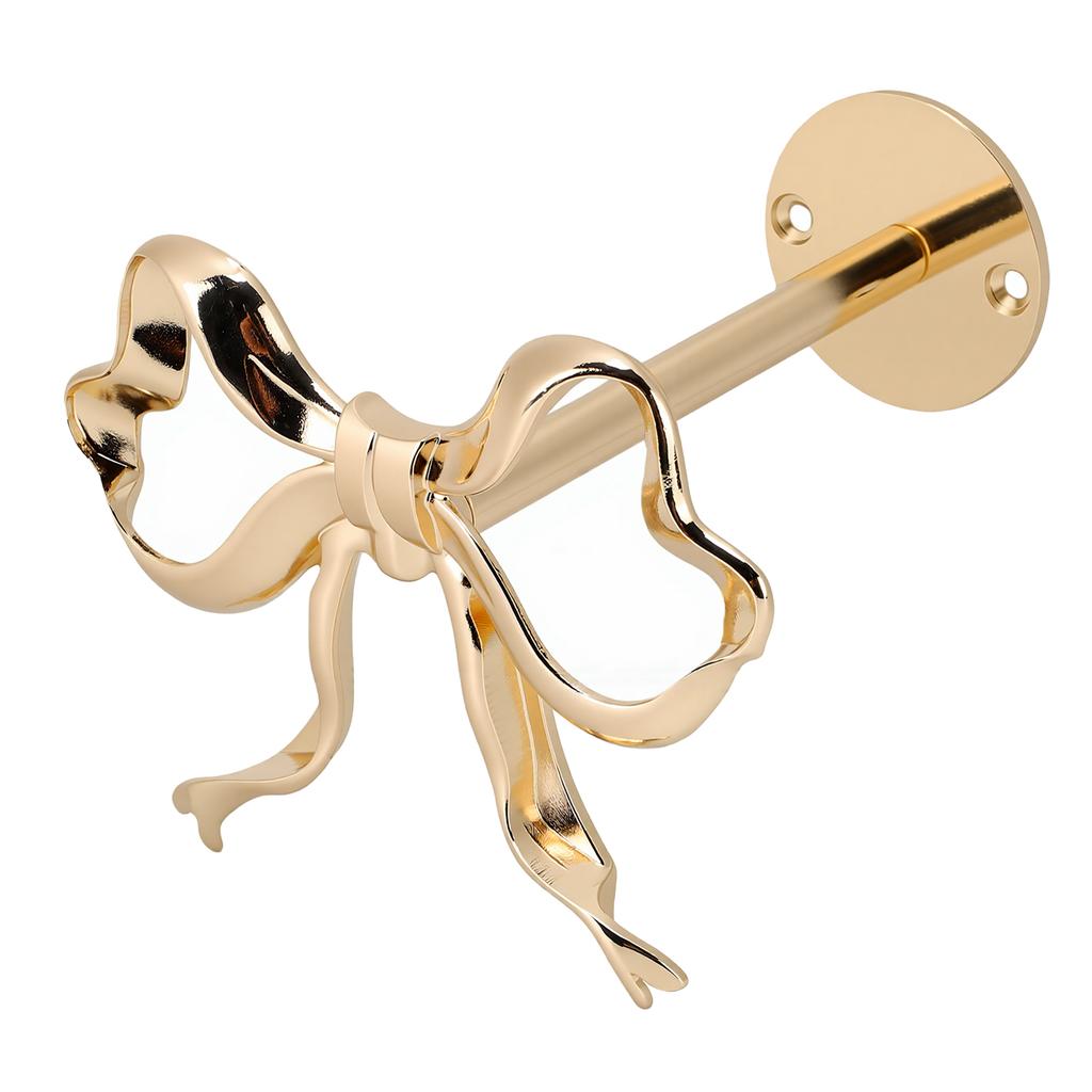 Bow Curtain Holdback Multifunctional Stylish Wall Mounted Metal Bowknot Tieback for Living Room