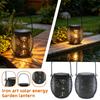 Metal Solar Garden Lantern Portable Hanging Outdoor Lantern for Patio Yard Camping Indoor Outdoor Ambient Lighting Decoration